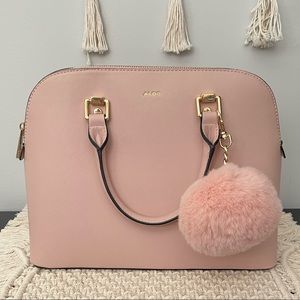 ALDO Women's Galilini Dome Satchel Handbag Light Pink